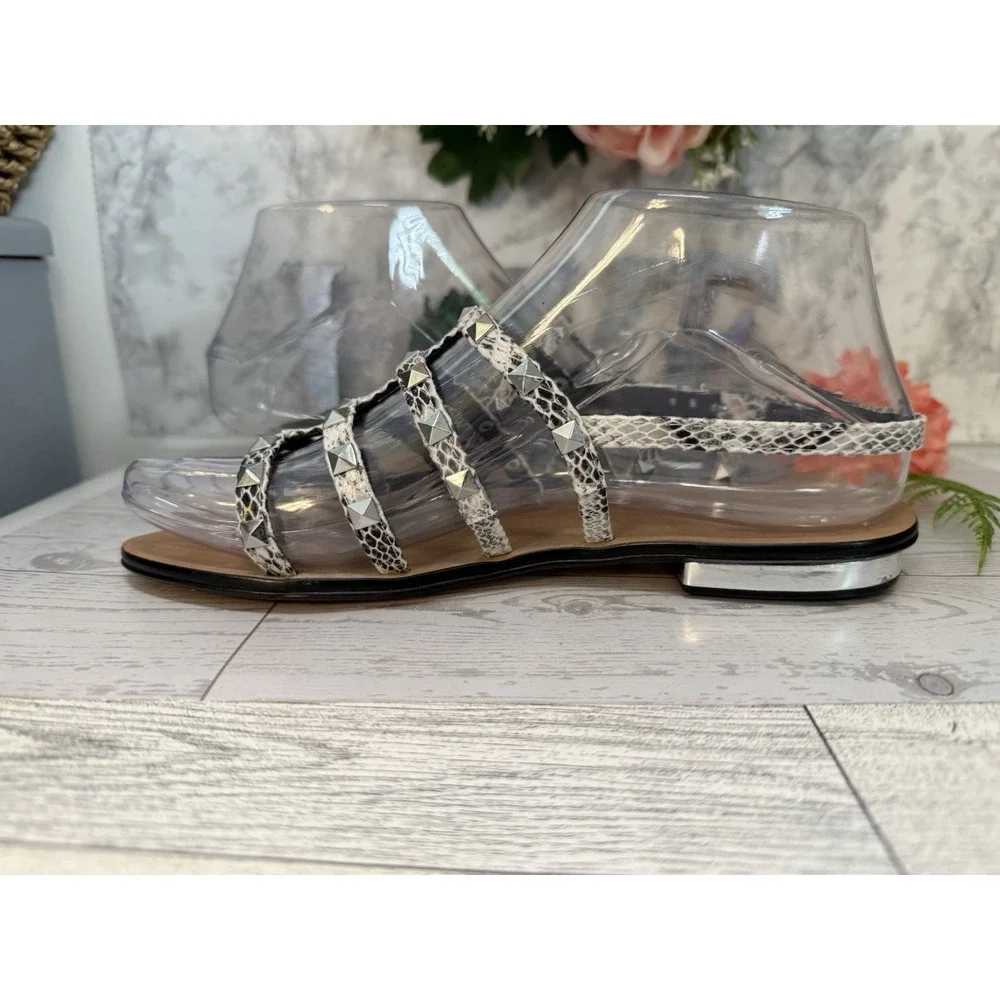 Gray Dune London Reptile Print Gladiator Sandals Katrine‎ Studded 36 US 5/5.5